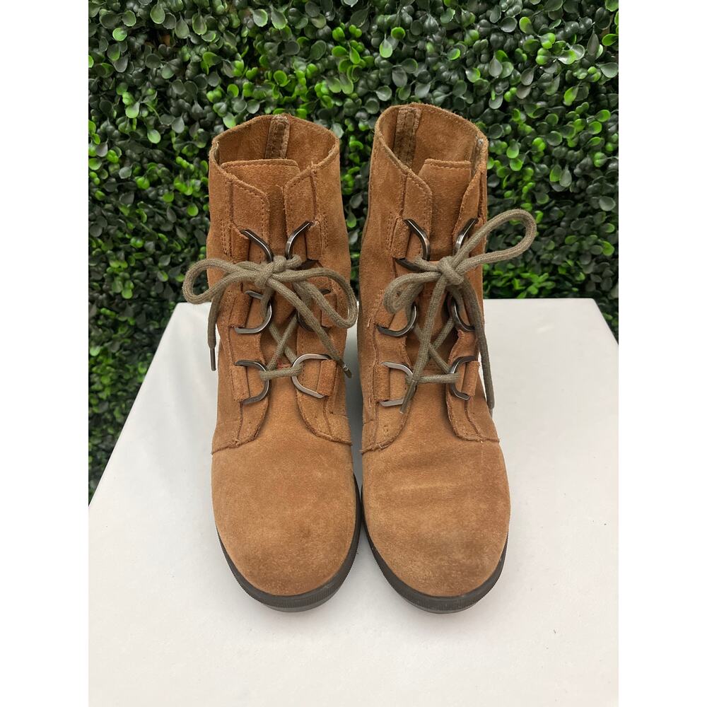 Sorel Wedge Ankle Boot Leather Lace up, Women’s Size 5